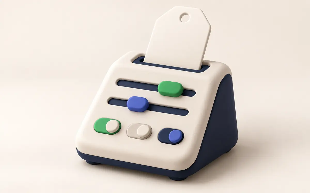 Calculator with slider controls producing a price tag